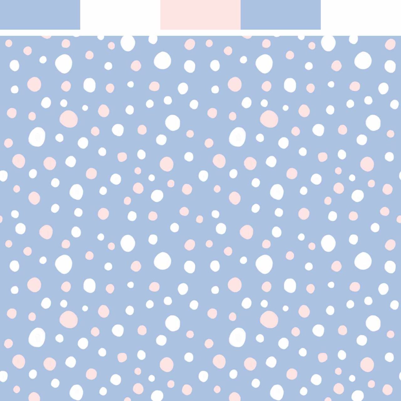 Cute polka dots whimsical surface pattern design.